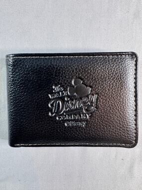 Disney Mickey Mouse Bifold Wallet Black PVC ID Window Card Holder